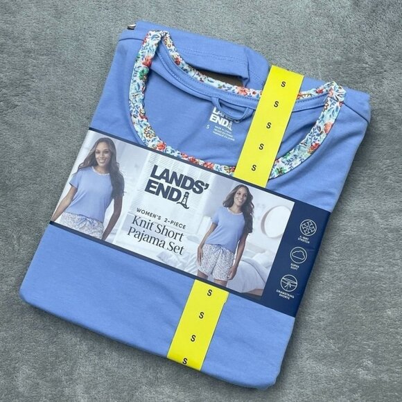 Lands End Womens Knit Short Pajama Set 2-Piece Size Small d0778 - Picture 4 of 7